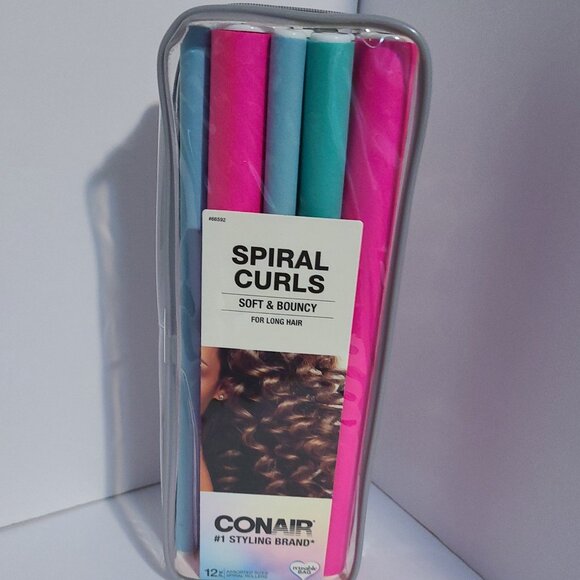 CONAIR SPIRAL ROLLERS | FLEXIBLE CURLERS FOR LONG HAIR & NO-HEAT WAVES 12 COUNT - Picture 5 of 5